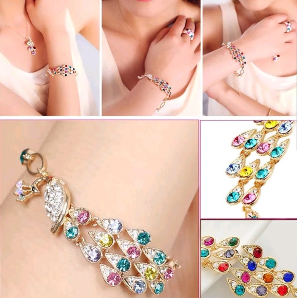 💢LAST ONE💢 Rhinestones Peacock Bracelet - Picture 3 of 6